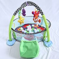 Alfombra de Juego Plegable para Bebés con Barrera de Seguridad y Gimnasio de Actividades, Corralito Infantil con Juguetes Colgantes para el Desarrollo Temprano