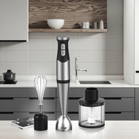 Robot culinaire puissant à vitesse variable, mixeur plongeant en acier inoxydable, mixeur à main électrique, personnalisé, certifié ETL, 7 en 1