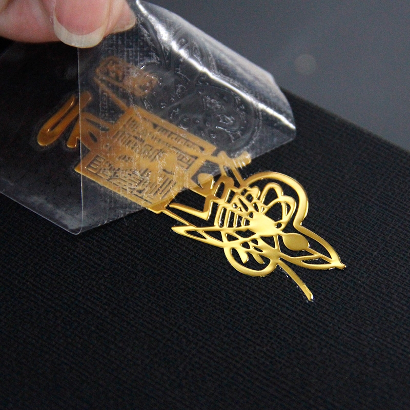 High Quality Custom Gold Nickel Label Waterproof UV Logo Stickers Printing 3d Sticker Transfer Metal Stickers