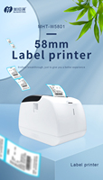 MHT-L58G Label pengiriman murah Printer kode batang Mini 58mm mesin pencetak stiker Label termal Printer