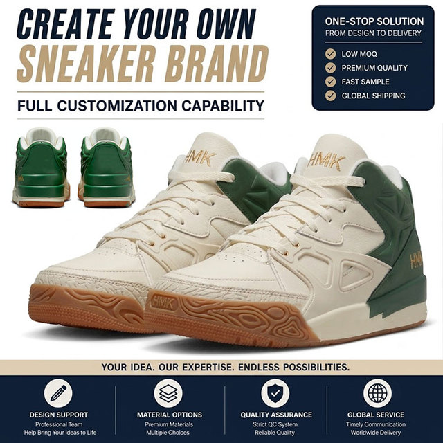 Fast Sample Custom Logo Basketball Sneakers High-Top Retro Sport OEM ODM Private Label Fashion Design Full Custom Shoes Factory