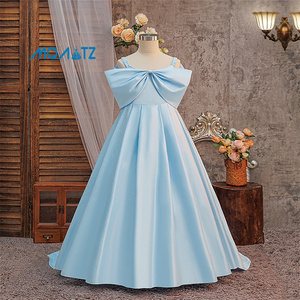 MAQTZ blanco boda fiesta niños flor niña vestidos ocasiones formales atuendo para niños vestido <span class=keywords><strong>de</strong></span> cola ALP616 - Product Image 4