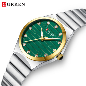 Reloj de Mujer CURREN 9110 de Cuarzo, Diseño Simple, Esfera Elegante, Acero Inoxidable <span class=keywords><strong>Dorado</strong></span> - Product Image 1
