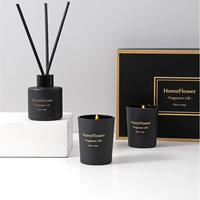 Bouteille diffuseur d'arôme d'aromathérapie d'huile essentielle de luxe personnalisée de 150ml bouteille diffuseur de parfum de roseau en verre vide avec emballage