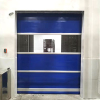 Porte coulissante industrielle à grande vitesse Tmg2 en PVC au design moderne, auto-réparée, mince 2 panneaux pour entrepôts, surface finie