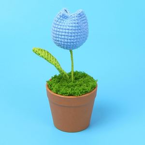 Macetas de Flores Tejidas a Crochet Hechas a Mano Creativas 2024 para Graduación, Decoración Floral, Regalo para Amigos - Product Image 6