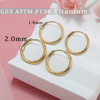 Anneau clicker articulé en titane ASTM F136 hypoallergénique pour piercing de nez, d'oreille (cartilage, hélix) – Plusieurs tailles