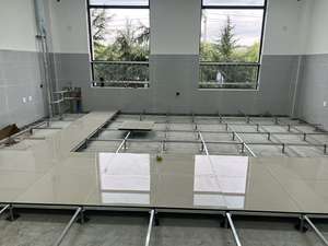 Plancher surélevé haute résistance 600x600mm pour salle de serveurs, dalles de plancher en acier et céramique, durables - Product Image 3