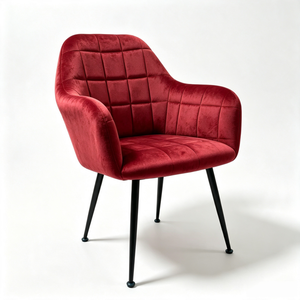 <span class=keywords><strong>Sedie</strong></span> <span class=keywords><strong>da</strong></span> Pranzo Moderne Trapuntate in Velluto Rosso per Soggiorno, Ristorante, Hotel, <span class=keywords><strong>Cucina</strong></span> e Sala <span class=keywords><strong>da</strong></span> Pranzo - Product Image 2