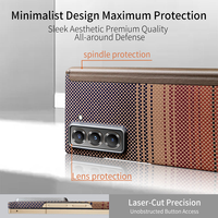 Casing Ponsel Serat Aramid Ultra Tipis Mewah untuk Z W25 Anti Guncangan Anti Sidik Jari dengan Cincin Magnetik Desain Timbul 25g