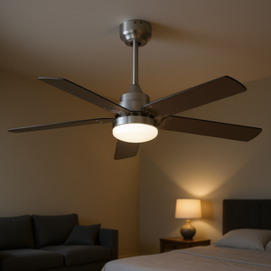 Ventilador de techo LED moderno de 42 pulgadas con 5 aspas, motor de CC, control remoto y luz para sala de estar y dormitorio - Product Image 2