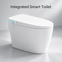 Bidet intelligent à poser au sol CUPC ETL 110V avec commande vocale, couvercle automatique et chasse d'eau automatique
