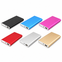 Batterie externe portable ultra-fine en alliage d'aluminium 5000 mAh avec sortie USB simple, chargeur promotionnel pour téléphones mobiles