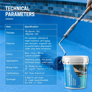 Peinture pour <span class=keywords><strong>piscine</strong></span> à séchage rapide, haute adhérence, imperméable, personnalisable en usine, pour piscines résidentielles et commerciales - Product Image 6