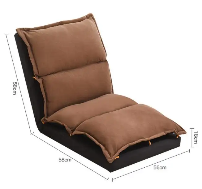 Venta caliente de alta calidad MOQ bajo ajustable Backrrest silla plegable silla sofá cama de bolsa de frijol reclinable perezoso plegable piso silla