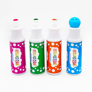 Lot de 12 couleurs OEM d'encre lavable pour l'éducation, plumes de 10mm, 40ml, ensemble de marqueurs de points, tampons de bingo avec tablier pour le dessin des enfants - Product Image 5