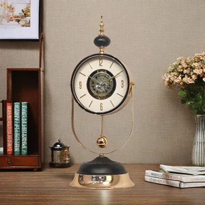 <span class=keywords><strong>Horloge</strong></span> <span class=keywords><strong>de</strong></span> bureau circulaire mécanique <span class=keywords><strong>moderne</strong></span> et luxueuse en métal Armens avec calendrier rétroéclairé pour la décoration <span class=keywords><strong>de</strong></span> la maison, du bureau ou du foyer - Product Image 2