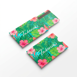 Porta Tarjetas de Hotel con Estampado Floral Tropical a Todo Color, Funda para Tarjetas de Habitación de Resort, Logotipo Personalizado, Suministros para Vacaciones en la Playa, Venta al Por Mayor - Product Image 5