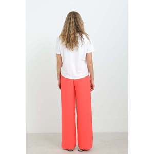 Puane Women's High Waist Wide Leg <b>Light</b> Red Pants - Comfortable Fashion <b>Trousers</b> with Modern Silhouette and Relaxed Fit - Product Image 4