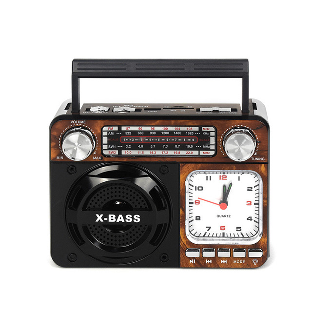 Vofull Vintage Car Speaker Mini Radio USB FM AM SW TF Card Home Radio