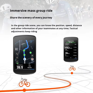 Wireless Digital Road Bike <b>Computer</b> Smart <b>Touch</b> <b>Screen</b> GPS IPX7 Waterproof Rechargeable Battery Voice Guide C706 Model - Product Image 3