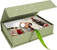 Boîte en papier de luxe de haute qualité personnalisée en forme de livre magnétique pour l'emballage de photos USB de mariage, boîtes rigides avec dorure à chaud