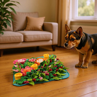 Tapis de recherche de friandises en peluche pour chien de 50 cm, pour la stimulation olfactive et la recherche de nourriture