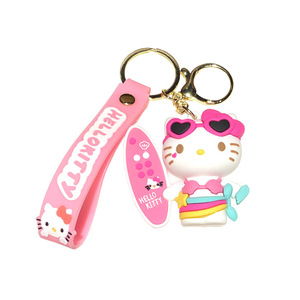 ขายด่วน พวงกุญแจจี้เล็กน่ารักลายการ์ตูนแมวสไตล์เกาหลี พิมพ์ UV วัสดุ PVC ยางนิ่ม ของขวัญสำหรับคู่รัก กระเป๋านักเรียน ขายส่ง - Product Image 5