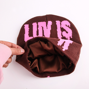 Custom Designer Satin Lined Streetwear Running Beanie with Graphic Sublimation Print Skull <strong>Cap</strong> <strong>for</strong> <strong>Men</strong> - Product Image 5