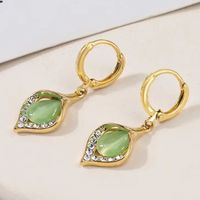 Pendientes de Moda con Forma Geométrica, Pendientes de Ópalo, Plata S925, Pendientes Largos para Mujeres y Niñas