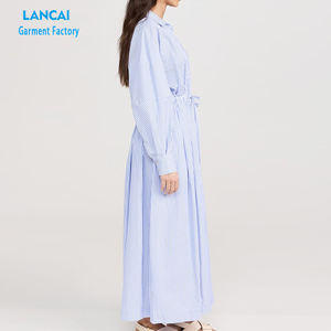Vestido personalizado para mujer, ropa de diseñador, vestidos casuales elegantes de manga larga con tiras para mujer - Product Image 3