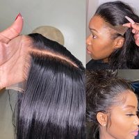 Cabello Humano Virgen Europeo Bozhen Liso Natural Negro 4x4/5x5/13x4 Full HD Grado 12A para Pelucas, Extensiones y Cierres