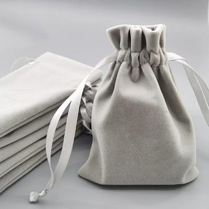 Borsa <span class=keywords><strong>a</strong></span> tracolla con coulisse in velluto con Logo personalizzato Multi-formato antipolvere per gioielli cosmetici per scarpe - Product Image 4