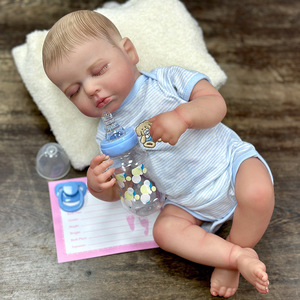 Poupées de réincarnation magnifiques de 20 pouces, qui peuvent changer de vêtements, et poupées souples simulées pour bébés de réincarnation, vente en gros - Product Image 2