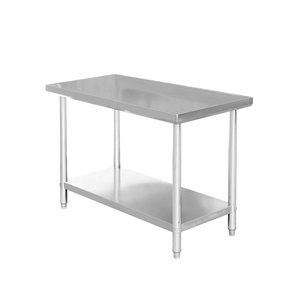 Modular tự lắp ráp 201/304 thép không gỉ thương mại Nhà Bếp bàn làm việc hai lớp chuẩn bị thực phẩm bảng - Product Image 2