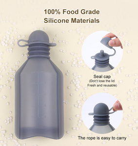 ถุงเก็บน้ำนมแม่แบบซิลิโคนสำหรับเด็ก ปลอดสาร BPA เกรดอาหาร ใช้ซ้ำได้ เก็บความร้อน/เย็น พร้อมโลโก้สั่งทำได้ - Product Image 6