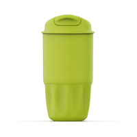 Mug isotherme en acier inoxydable vert sauge, tasse de voyage à double paroi avec design minimaliste léger, personnalisation de marque