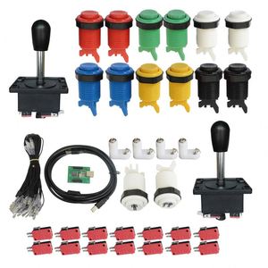 Dropshipping Joystick Arcade Zero Delay, Kit DIY LED USB Encoder + Joystick + tombol tekan bercahaya + kabel - Product Image 5