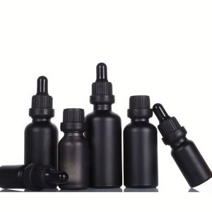 5ml Papier Tube 10ml 15ml 20ml 30ml 50ml 100ml Noir Mat Parfum Cheveux Barbe Olive Huile Essentielle Sérum Verre Flacon compte-gouttes - Product Image 5