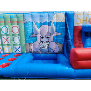 Juego Inflable 4 <span class=keywords><strong>en</strong></span> 1 de PVC para Carnaval: <span class=keywords><strong>Fútbol</strong></span>, Lanzamiento de Anillos, <span class=keywords><strong>Tres</strong></span> <span class=keywords><strong>en</strong></span> <span class=keywords><strong>Raya</strong></span> y Baloncesto, <span class=keywords><strong>en</strong></span> Venta - Product Image 6