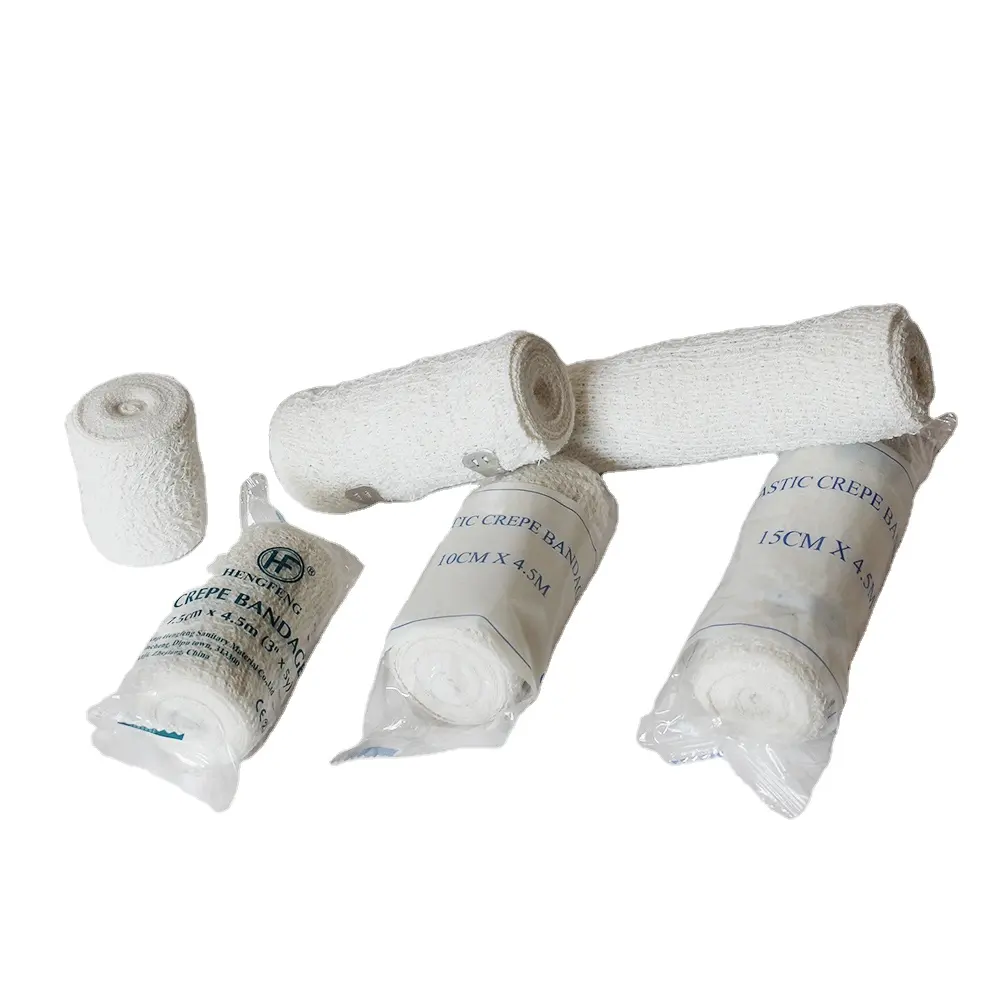 Vendaje de crepé elástico de algodón con Clip de banda, hemostasia Hengfeng, Mdr, aprobado por CE, China
