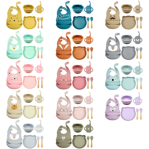 Ensemble d'ustensiles d'apprentissage pour bébé, design mignon, cuillères d'alimentation pour bébé, thermosensibles, doux pour les gencives, bol à soupe antidérapant, assiette compartimentée - Product Image 6