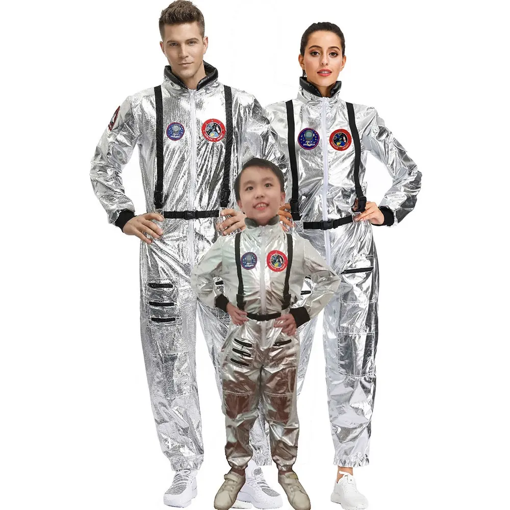 Costume d'halloween pour hommes et femmes, uniforme parfait pour l'astronaute, jeu de l'espace