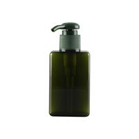 Flacon carré en plastique PETG transparent noir ambré de 100 ml pour emballage cosmétique, recyclable