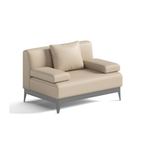 Ensemble de canapés modulaires en cuir - Mobilier de bureau moderne pour appartement, salon, hôtel, zone de réception