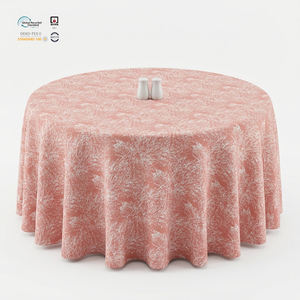 Nappe élégante en polyester jacquard argenté de 108 pouces, personnalisable, écologique, imperméable, à motifs floraux, durable, pour événements - Product Image 1