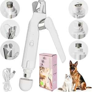 Cortauñas Eléctrico <span class=keywords><strong>3</strong></span> en 1 con Luz LED para Detección de Vascularización para Perros y Gatos, Manicura Automática - Product Image 3