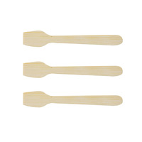 Vaisselle jetable écologique Logo personnalisé Couverts en bambou en bois Petites cuillères à dessert pour glace