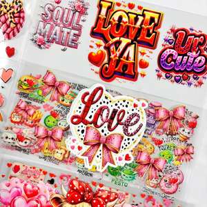 Nouveau modèle, autocollants DTF UV imperméables <span class=keywords><strong>de</strong></span> bonne qualité, motifs dessin animé, pour gobelets, sacs à dos, livres, transfert d'impression - Product Image 3