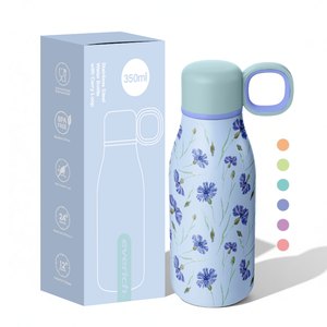 Bouteille d'eau isotherme à petite ouverture de 350 ml (12 oz) avec logo personnalisé et boucle de transport portable – Vente en gros 01131B - Product Image 1